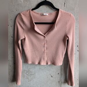 Reformation Rib Knit Top Size M